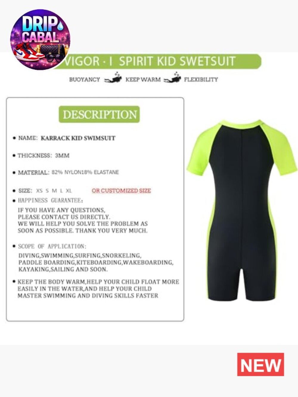 Kids One Piece Rash Guard Swim UPF 50+ Sun Protection Chlorine Resistant Quick - Picture 4 of 7